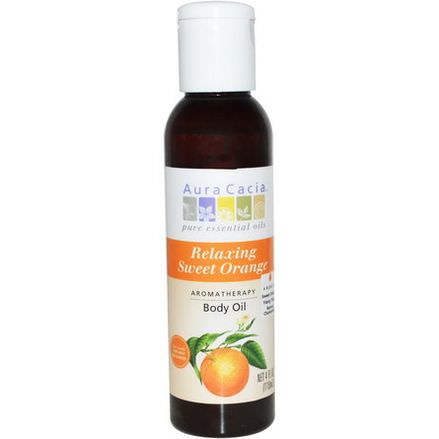 Aura Cacia, Aromatherapy Body Oil, Relaxing Sweet Orange 118ml