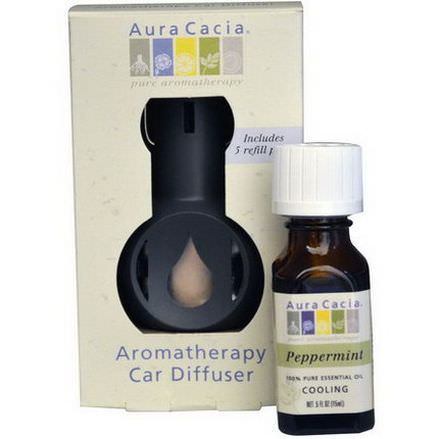 Aura Cacia, Aromatherapy Car Diffuser, Commuter Pack, Peppermint