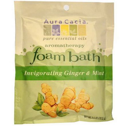 Aura Cacia, Aromatherapy Foam Bath, Invigorating Ginger&Mint 70.9g