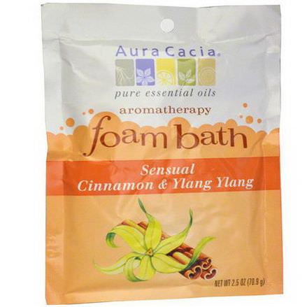 Aura Cacia, Aromatherapy Foam Bath, Sensual Cinnamon&Ylang Ylang 70.9g