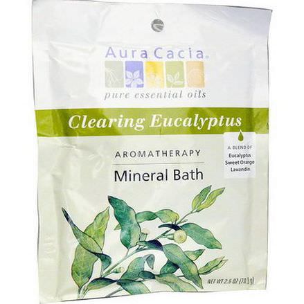 Aura Cacia, Aromatherapy Mineral Bath, Clearing Eucalyptus 70.9g