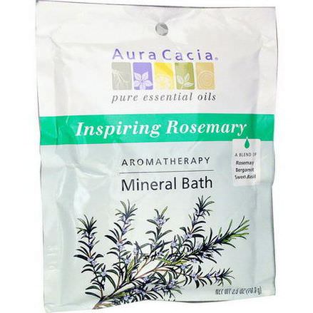 Aura Cacia, Aromatherapy Mineral Bath, Inspiring Rosemary 70.9g