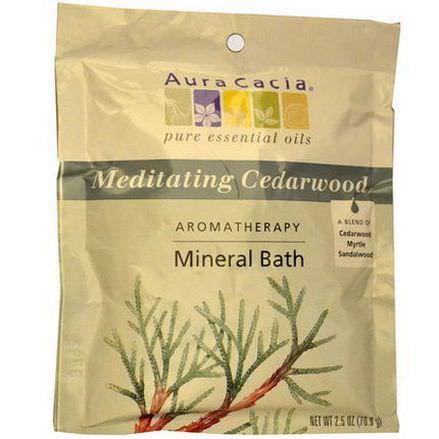 Aura Cacia, Aromatherapy Mineral Bath, Meditating Cedarwood 70.9g