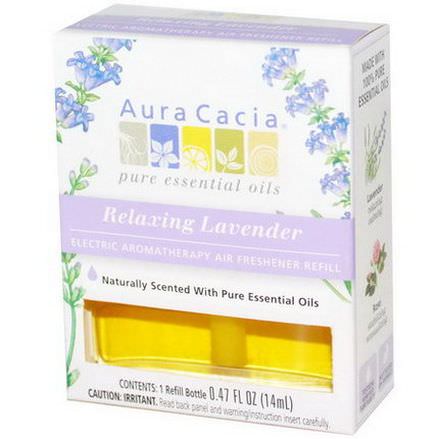 Aura Cacia, Electric Aromatherapy Air Freshener Refill, Relaxing Lavender 14ml