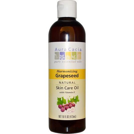 Aura Cacia, Natural Skin Care Oil, Harmonizing Grapeseed 473ml