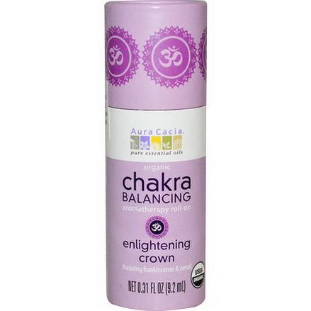 Aura Cacia, Organic Chakra Balancing Aromatherapy Roll-On, Enlightening Crown 9.2ml