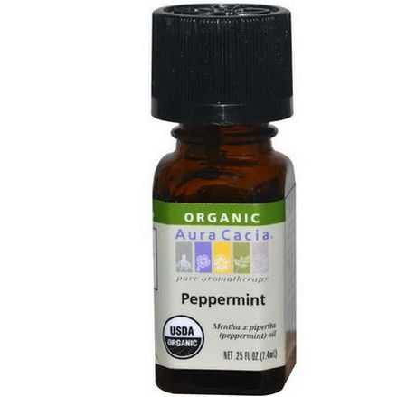 Aura Cacia, Organic, Peppermint 7.4ml