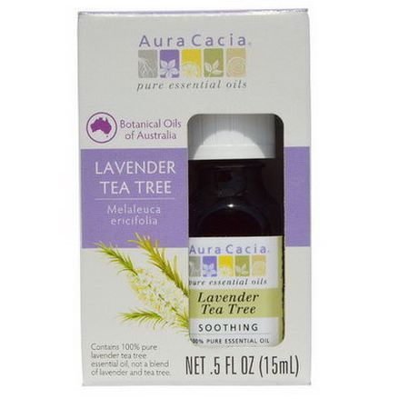Aura Cacia, Pure Essential Oils, Lavender Tea Tree 15ml
