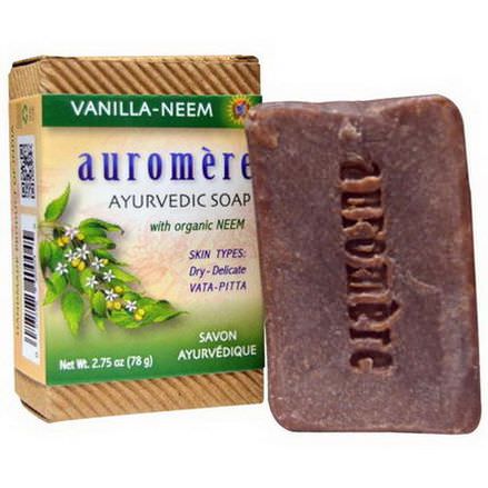 Auromere, Ayurvedic Soap, Vanilla-Neem 78g