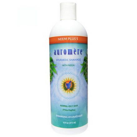 Auromere, Ayurvedic Shampoo with Neem, Neem Plus 5 473ml