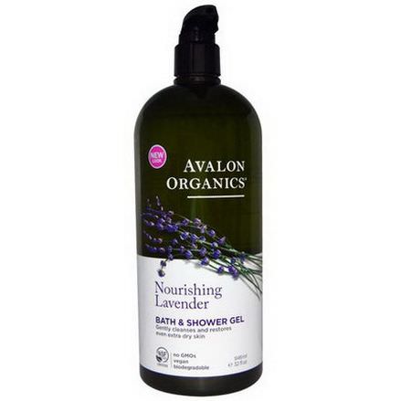 Avalon Organics, Bath&Shower Gel, Nourishing Lavender 946ml