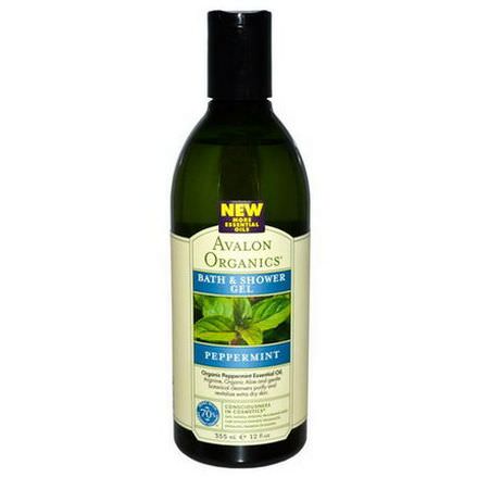 Avalon Organics, Bath&Shower Gel, Peppermint 355ml