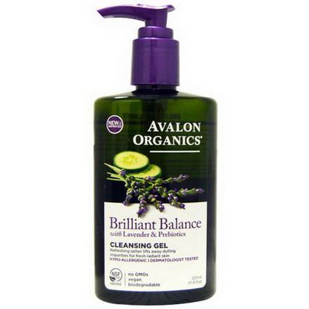 Avalon Organics, Brilliant Balance Cleansing Gel, with Lavender&Prebiotics 237ml