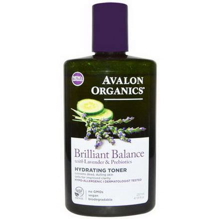 Avalon Organics, Brilliant Balance, Hydrating Toner, With Lavender&Prebiotics 237ml