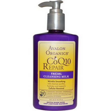 Avalon Organics, CoQ10 Repair, Facial Cleansing Milk 251ml