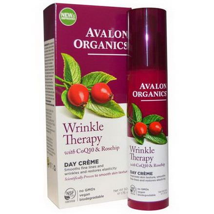 Avalon Organics, Wrinkle Therapy, with CoQ10&Rosehip, Day Creme 50g