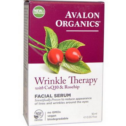 Avalon Organics, CoQ10&Rosehip Wrinkle Therapy 16ml