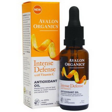 Avalon Organics, Intense Defense with Vitamin C, Antioxidant Oil 30ml