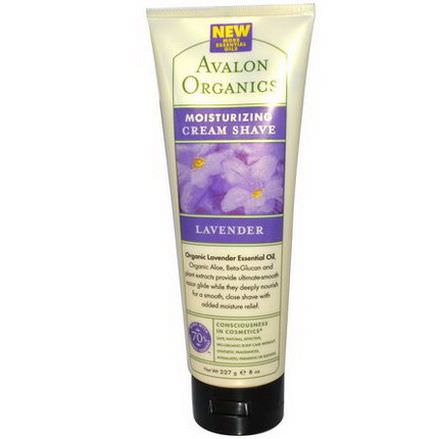 Avalon Organics, Moisturizing Cream Shave, Lavender 227g