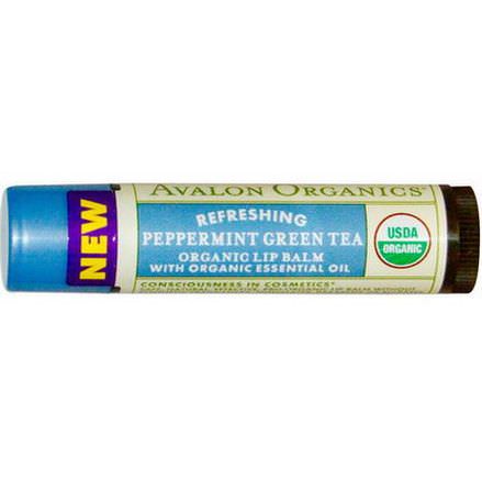 Avalon Organics, Organic Lip Balm, Peppermint Green Tea 4.2g