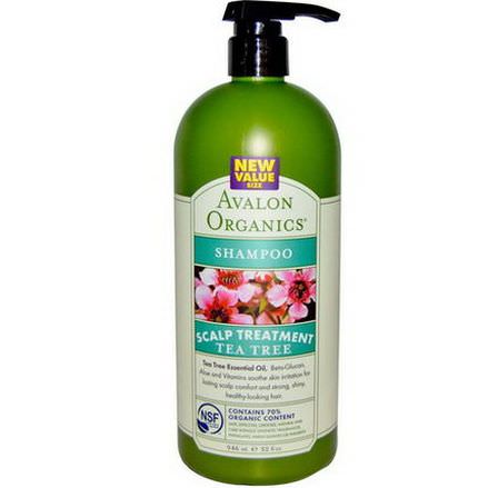 Avalon Organics, Shampoo, Scalp Treatment, Tea Tree 946ml