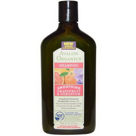 Avalon Organics, Smoothing Shampoo, Grapefruit&Geranium 325ml