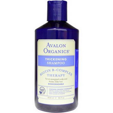 Avalon Organics, Thickening Shampoo, Biotin B-Complex Therapy 414ml