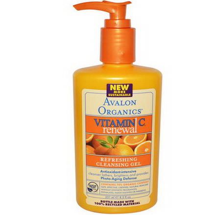 Avalon Organics, Vitamin C Renewal, Refreshing Cleansing Gel 251ml