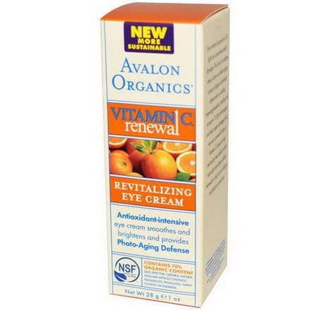 Avalon Organics, Vitamin C Renewal, Revitalizing Eye Cream 28g