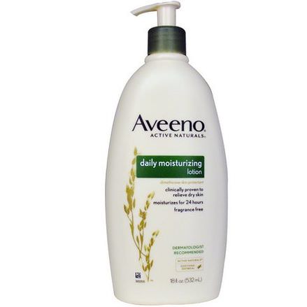 Aveeno, Active Naturals, Daily Moisturizing Lotion, Fragrance Free 532ml