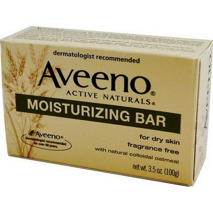 Aveeno, Active Naturals, Moisturizing Bar, Fragrance Free 100g