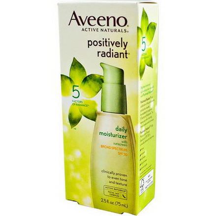 Aveeno, Active Naturals, Positively Radiant, Daily Moisturizer, SPF 30 75ml
