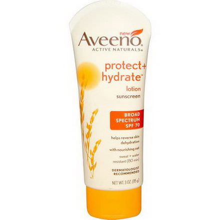 Aveeno, Active Naturals, Protect Hydrate Lotion, Sunscreen, SPF 70 85g