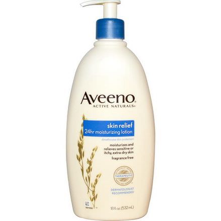 Aveeno, Active Naturals, Skin Relief 24hr Moisturizing Lotion, Fragrance-Free 532ml