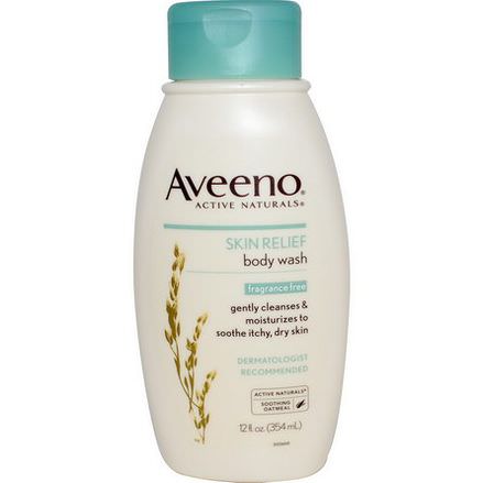 Aveeno, Active Naturals, Skin Relief Body Wash, Fragrance Free 354ml