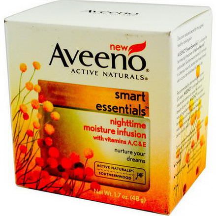 Aveeno, Active Naturals, Smart Essentials, Nighttime Moisture Infusion 48g