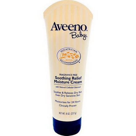 Aveeno, Baby, Soothing Relief Moisture Cream, Fragrance Free 227g