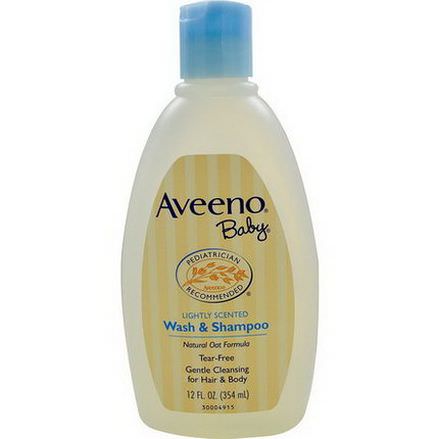 Aveeno, Baby, Wash&Shampoo, Lightly Scented 354ml