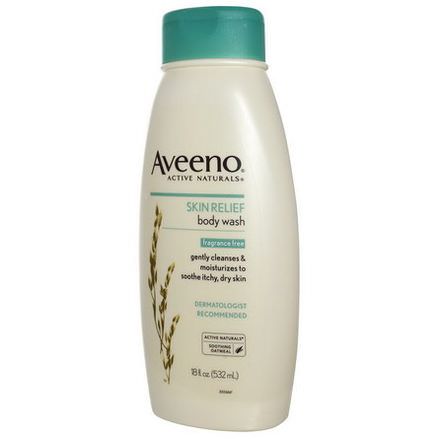 Aveeno, Skin Relief Body Wash, Fragrance Free 532ml