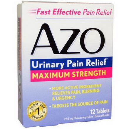 Azo, Urinary Pain Relief, Maximum Strength 97.5mg