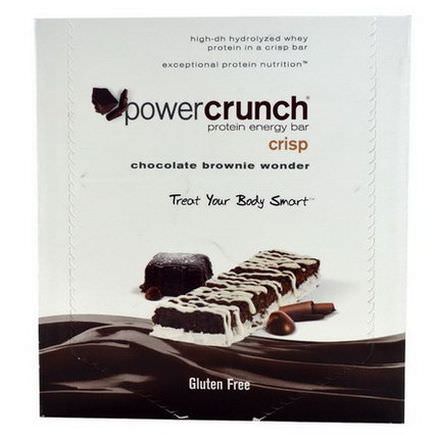 BNRG, Power Crunch, Protein Energy Crisp Bar, Chocolate Brownie Wonder, 12 Bars 41g Each