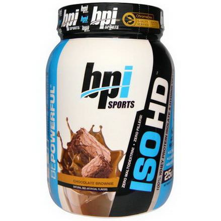 BPI Sports, ISO HD, 100% Whey Protein Isolate&Hydrolysate, Chocolate Brownie 740g