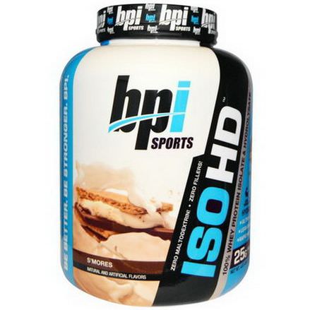 BPI Sports, ISO HD, 100% Whey Protein Isolate&Hydrolysate, S'Mores 2,257g