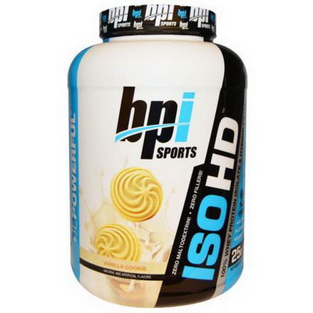 BPI Sports, ISO HD, Whey Protein Isolate&Hydrolysate, Vanilla Cookie 2,205g