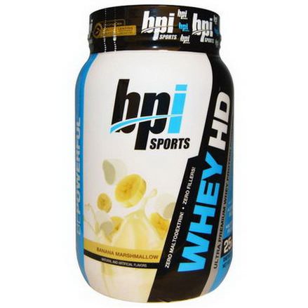 BPI Sports, Whey HD, Ultra Premium Whey Protein Powder, Banana Marshmallow 907g