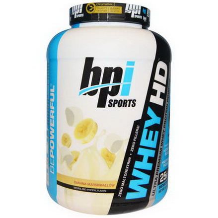 BPI Sports, Whey HD, Ultra Premium Whey Protein Powder, Banana Marshmallow 2,040g