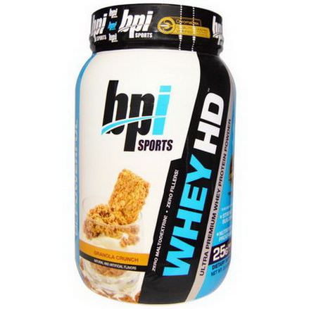 BPI Sports, Whey HD, Ultra Premium Whey Protein Powder, Granola Crunch 907g