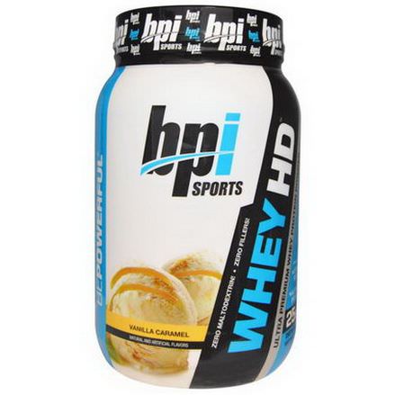 BPI Sports, Whey HD, Ultra Premium Whey Protein Powder, Vanilla Caramel 907g
