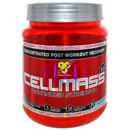 BSN, CellMass 2.0, Concentrated Post Workout Recovery, Blue Raz 485g