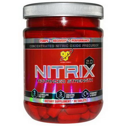 BSN, Nitrix 2.0, Concentrated Nitric Oxide Precursor, 90 Tablets